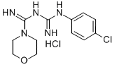 CAS 登录号：19803-81-7， N-((4-氯苯基)脒基)-4-吗啉甲脒盐酸盐