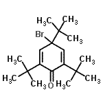 CAS#: 1988-75-6, 4-Bromo-2,4,6-Tris(2-Methyl-2-Propanyl)-2,5-Cyclohexadien-1-One