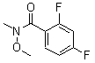 CAS 登录号：198967-25-8， 2,4-二氟-N-甲氧基-N-甲基苯甲酰胺