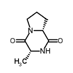CAS 登录号：19943-28-3， (3R,8aR)-3-甲基六氢吡咯并[1,2-a]吡嗪-1,4-二酮