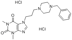 CAS 登录号:19971-75-6, 7-(3-(4-苄基-1-哌嗪基)丙基)-茶碱二盐酸盐