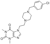 CAS#: 19971-80-3, 7-[2-[4-[(4-Chlorophenyl)Methyl]-1-Piperazinyl]Ethyl]Theophyline