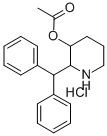 CAS 登录号：19974-78-8， 2-(二苯基甲基)-3-哌啶醇乙酸酯盐酸盐