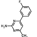 CAS 登录号：199864-42-1， 4-(3-氟苯基)-6-甲基-2-嘧啶胺