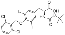 CAS 登录号：201416-66-2， (2S)-3-[4-[(2,6-二氯苯基)甲氧基]-3,5-二碘苯基]-2-[(2-甲基丙烷-2-基)氧基羰基氨基]丙酸