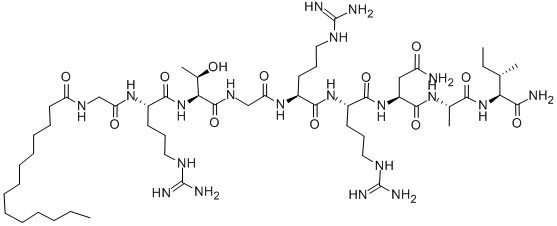CAS#: 201422-03-9, N-(1-Oxotetradecyl)Glycyl-L-Arginyl-L-Threonylglycyl-L-Arginyl-L-Arginyl-L-Asparaginyl-L-Alanyl-L-Isoleucinamide