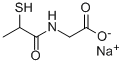 CAS 登录号：2015-25-0， 2-(2-巯基丙酰氨基)乙酸钠