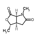 CAS 登录号：201603-21-6， (3aR,4S,6aS)-1,4-二甲基二氢-1H-呋喃并[3,4-b]吡咯-2,6(3H,4H)-二酮