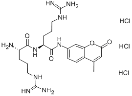 CAS 登录号：201847-69-0， L-精氨酰-N-(4-甲基-2-氧代-2H-1-苯并吡喃-7-基)-L-精氨酰胺三盐酸盐
