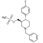 CAS 登录号：201855-71-2， [(3S,4R)-1-苄基-4-(4-氟苯基)-3-哌啶基]甲基甲烷磺酸酯
