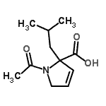CAS 登录号：203051-17-6， 1-乙酰基-2-异丁基-2,5-二氢-1H-吡咯-2-羧酸