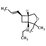 CAS 登录号：203449-67-6， (1S,5R,6S)-1-乙氧基-2,2-二甲基-6-[(1E)-1-丙烯-1-基]-3-氧杂双环[3.2.0]庚烷