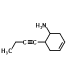 CAS 登录号：20428-13-1， 6-(1-丁炔-1-基)-3-环己烯-1-胺