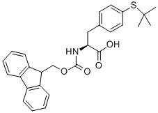 CAS 登录号：204716-12-1， 4-[叔丁基硫代]-N-[(9H-芴-9-基甲氧基)羰基]-L-苯丙氨酸