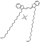 CAS 登录号：206129-44-4， 3-十六烷基-2-[(1E,3Z)-3-(3-十六烷基-1,3-苯并噻唑-2(3H)-亚基)-1-丙烯-1-基]-1,3-苯并噻唑-3-鎓高氯酸盐