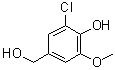 CAS 登录号：20624-92-4， 2-氯-4-(羟基甲基)-6-甲氧基苯酚