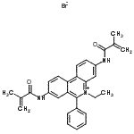 CAS 登录号:206444-57-7, 5-乙基-3,8-二(甲基丙烯酰氨基)-6-苯基菲啶鎓溴化物