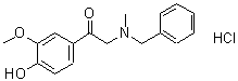CAS#: 206752-44-5, 2-[Benzyl(Methyl)Amino]-1-(4-Hydroxy-3-Methoxyphenyl)Ethanone Hydrochloride (1:1)
