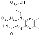 CAS 登录号：20781-13-9， 3-(7,8-二甲基-2,4-二氧代苯并[g]蝶啶-10-基)丙酸