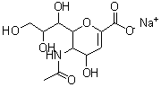 CAS 登录号：209977-53-7， 5-乙酰氨基-2,6-脱水-3,5-二脱氧-6-(1,2,3-三羟基丙基)己-2-酮酸钠