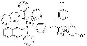 CAS 登录号：212143-24-3， [(1S)-[1,1'-联萘]-2,2'-二基二[二苯基膦]][(2S)-1,1-二(4-甲氧基苯基)-3-甲基-1,2-丁烷二胺]二氯-钌