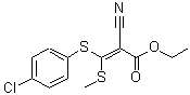 CAS 登录号：214330-97-9， (2E)-3-[(4-氯苯基)硫基]-2-氰基-3-(甲硫基)丙烯酸乙酯