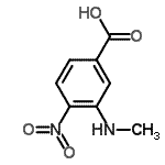 CAS 登录号：214778-10-6， 3-(甲基氨基)-4-硝基苯甲酸