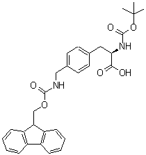 CAS#: 215302-77-5, 4-({[(9H-Fluoren-9-Ylmethoxy)Carbonyl]Amino}Methyl)-N-{[(2-Methyl-2-Propanyl)Oxy]Carbonyl}-D-Phenylalanine