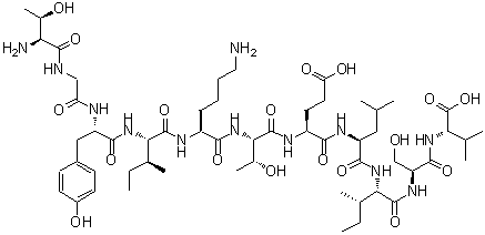 CAS#: 215923-20-9, L-Threonylglycyl-L-Tyrosyl-L-Isoleucyl-L-Lysyl-L-Threonyl-L-alpha-Glutamyl-L-Leucyl-L-Isoleucyl-L-Seryl-L-Valine