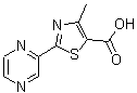 CAS 登录号：216959-92-1， 4-甲基-2-(2-吡嗪基)-1,3-噻唑-5-羧酸
