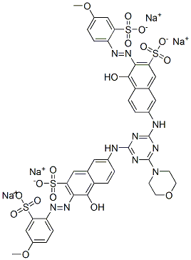 CAS#: 2184-11-4, Tetrasodium (3E)-3-[(4-Methoxy-2-Sulfonatophenyl)Hydrazinylidene]-7-[[4-[[(6Z)-6-[(4-Methoxy-2-Sulfonatophenyl)Hydrazinylidene]-5-Oxo-7-Sulfonatonaphthalen-2-Yl]Amino]-6-Morpholin-4-Yl-1,3,5-Triazin-2-Yl]Amino]-4-Oxonaphthalene-2-Sulfonate