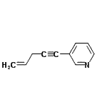 CAS 登录号：219480-94-1， 3-(4-戊烯-1-炔-1-基)吡啶
