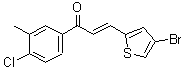 CAS 登录号：219619-24-6， (2E)-3-(4-溴-2-噻吩基)-1-(4-氯-3-甲基苯基)-2-丙烯-1-酮