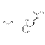 CAS 登录号:219954-63-9, (2E)-2-(2-羟基苄亚基)肼基硫代甲酰胺-二氯钯(1:1)