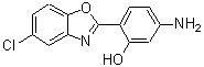 CAS 登录号：22105-55-1， 5-氨基-2-(5-氯-1,3-苯并恶唑-2-基)苯酚