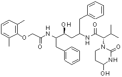 CAS#: 221553-72-6, (2S)-N-[(4S)-5-{[(2,6-Dimethylphenoxy)Acetyl]Amino}-4-Hydroxy-1,6-Diphenyl-2-Hexanyl]-2-(4-Hydroxy-2-Oxotetrahydro-1(2H)-Pyrimidinyl)-3-Methylbutanamide