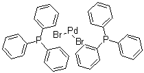 CAS 登录号：22180-53-6， (SP-4-1)-二溴二(三苯基膦)-钯