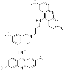 CAS#: 222051-76-5, N'-(6-Chloro-2-Methoxy-9-Acridinyl)-N-{3-[(6-Chloro-2-Methoxy-9-Acridinyl)Amino]Propyl}-N-(3-Methoxybenzyl)-1,3-Propanediamine