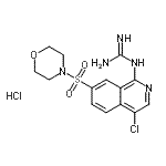 CAS 登录号：223671-06-5， 1-[4-氯-7-(4-吗啉基磺酰基)-1-异喹啉基]胍盐酸盐(1:1)