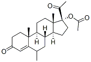 CAS 登录号：2242-65-1， (6b)-17-(乙酰氧基)-6-甲基-孕甾-4-烯-3,20-二酮