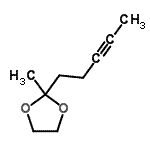 CAS 登录号：22592-16-1， 2-甲基-2-(3-戊炔-1-基)-1,3-二氧戊环