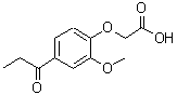 CAS 登录号：22637-50-9， (2-甲氧基-4-丙酰基苯氧基)乙酸