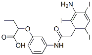 CAS 登录号：22708-55-0， 2-[3-[[2-(3-氨基-2,4,6-三碘-苯基)乙酰基]氨基]苯氧基]丁酸