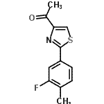 CAS 登录号：228581-94-0， 1-[2-(3-氟-4-甲基苯基)-1,3-噻唑-4-基]乙酮