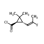 CAS 登录号：228703-09-1， (1R,3R)-3-[(1E)-2-氟-1-丙烯-1-基]-2,2-二甲基环丙烷甲酰氯