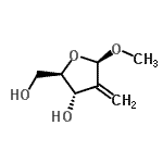 CAS 登录号：229469-30-1， 甲基2-脱氧-2-亚甲基-beta-D-赤式-呋喃戊糖苷