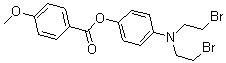 CAS 登录号：22953-40-8， 4-[二(2-溴乙基)氨基]苯基 4-甲氧基苯甲酸酯