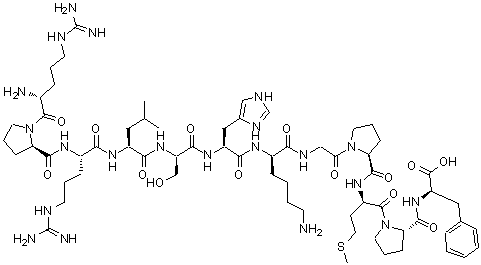 CAS#: 229961-08-4, D-Arginyl-D-Prolyl-L-Arginyl-L-Leucyl-D-Seryl-L-Histidyl-D-Lysylglycyl-L-Prolyl-D-Methionyl-L-Prolyl-D-Phenylalanine