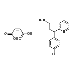 CAS 登录号：23052-94-0， 3-(4-氯苯基)-3-(2-吡啶基)-1-丙胺(2Z)-2-丁烯二酸酯(1:1)