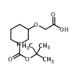 CAS#: 231622-09-6, [(1-{[(2-Methyl-2-Propanyl)Oxy]Carbonyl}-3-Piperidinyl)Oxy]Acetic Acid